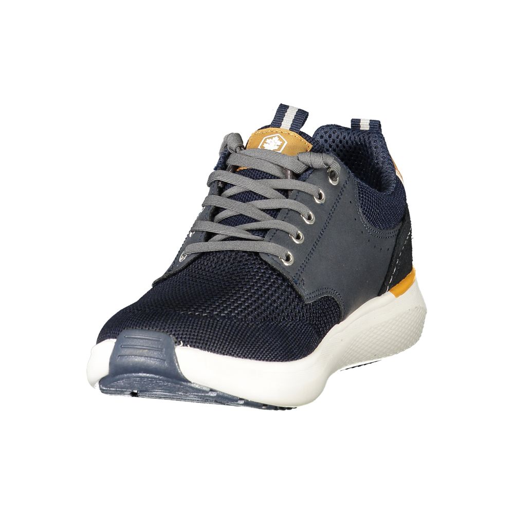 Blue Polyester Athletic Sneakers
