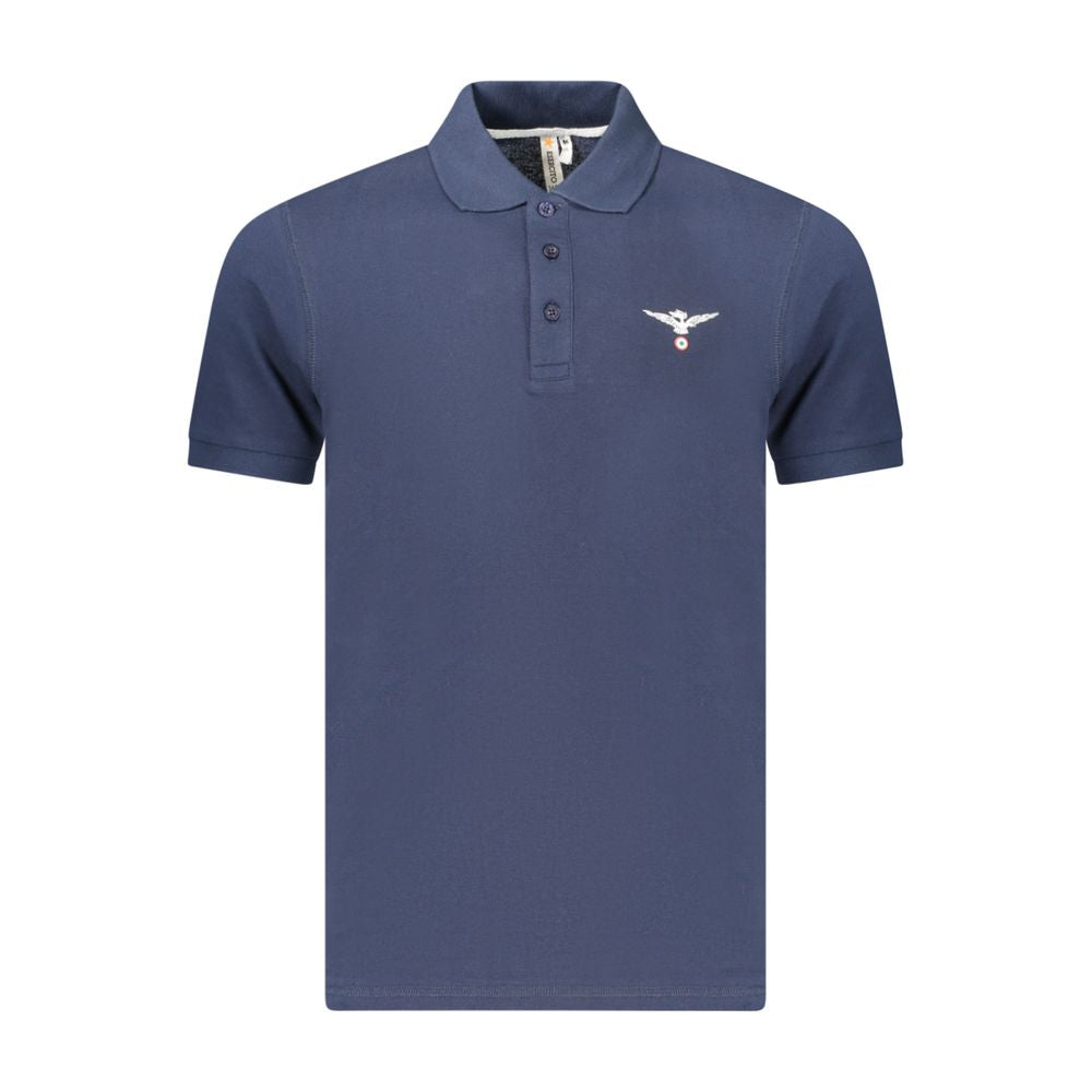 Blue Cotton Polo Shirt