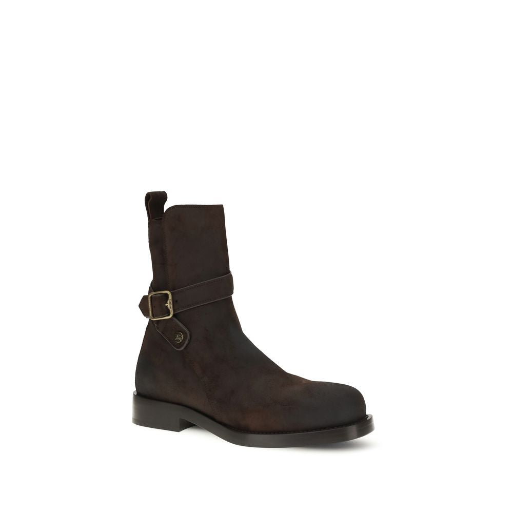Brown Calf Leather Bos Taurus Lace-Up Boots