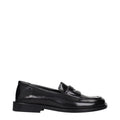 Black Leather Slip-On Loafers
