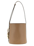 Beige Calfskin Shoulder Bag