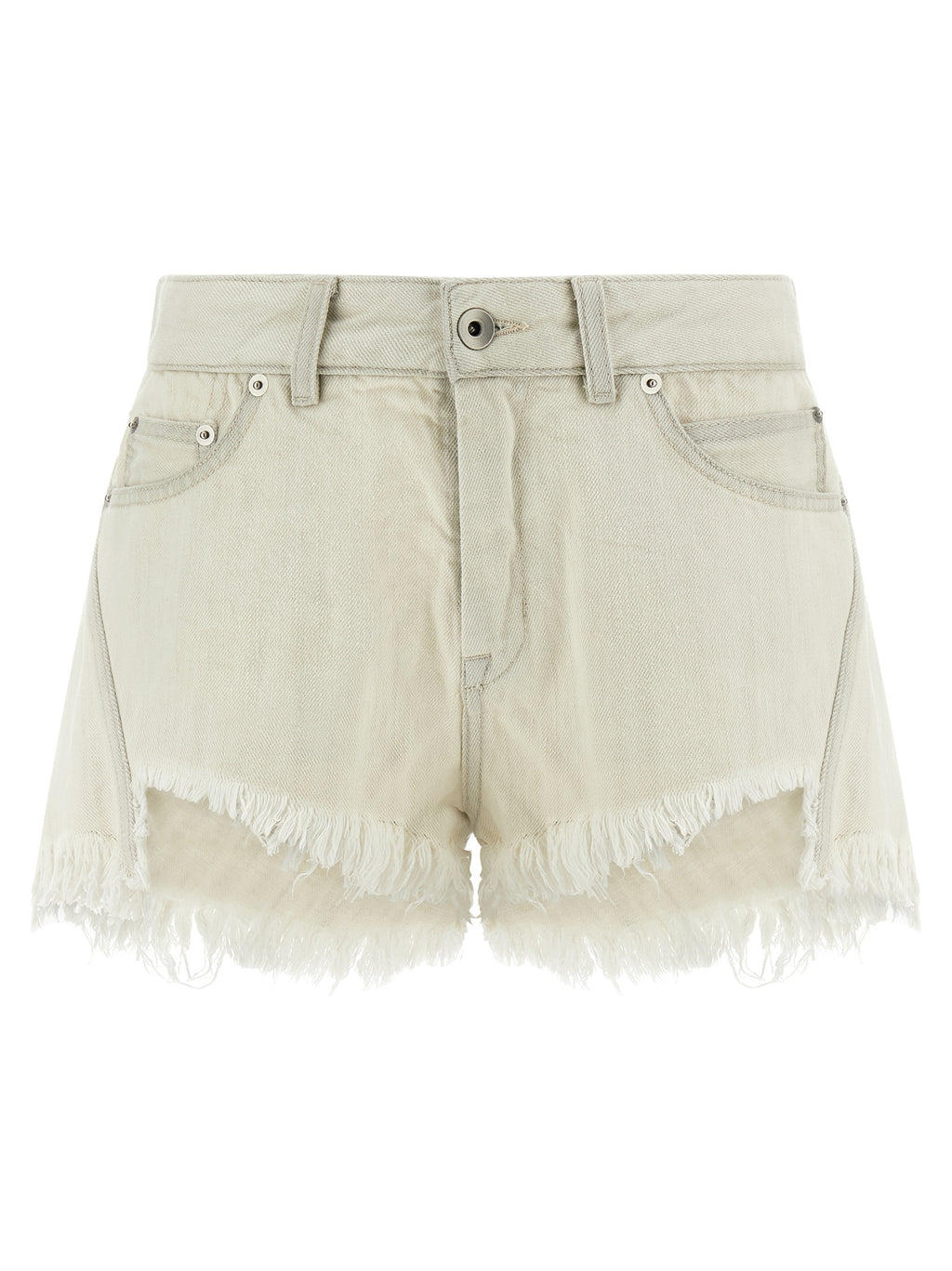 White Cotton Bermuda Shorts
