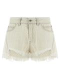 White Cotton Bermuda Shorts