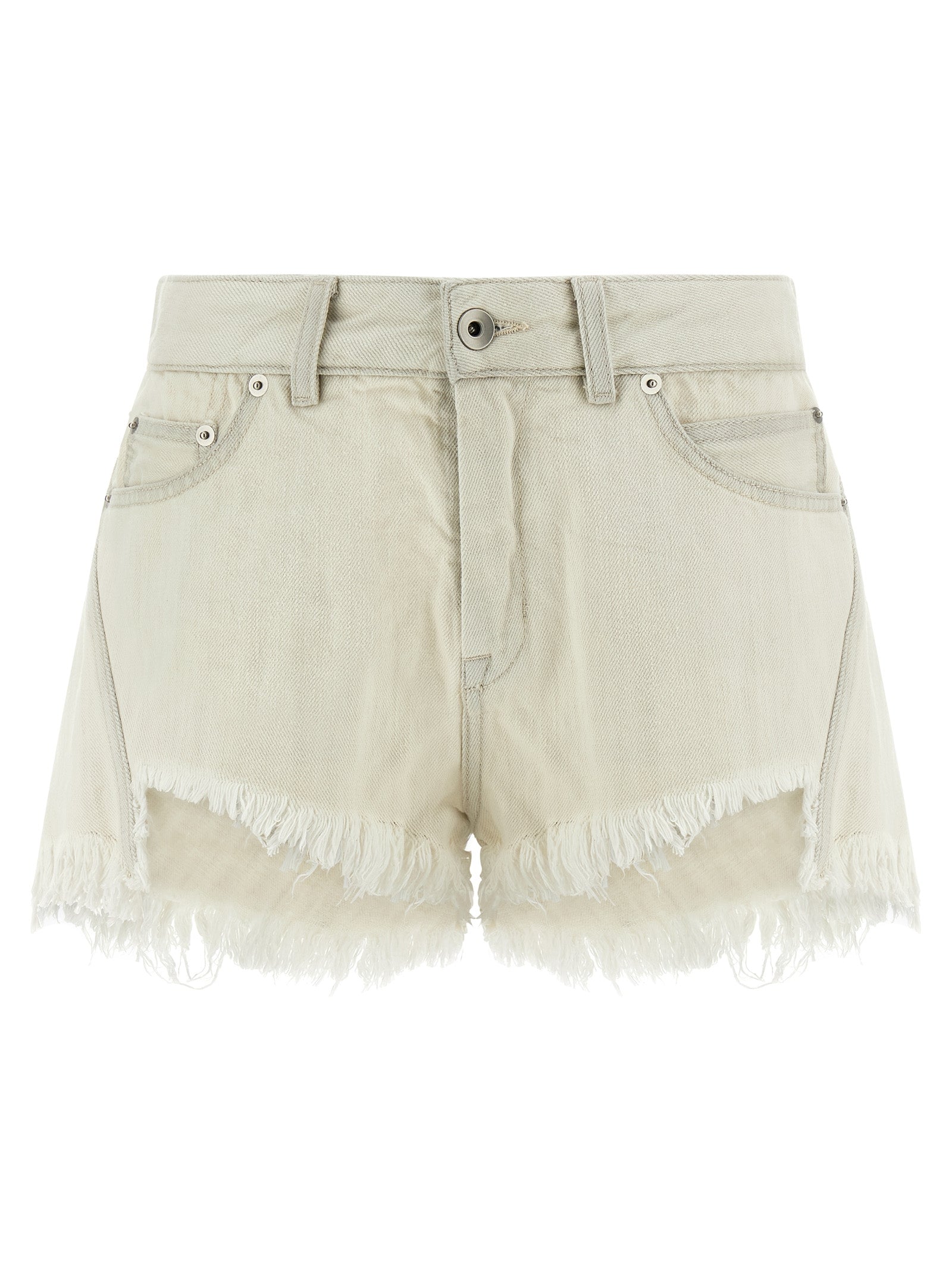 White Cotton Bermuda Shorts