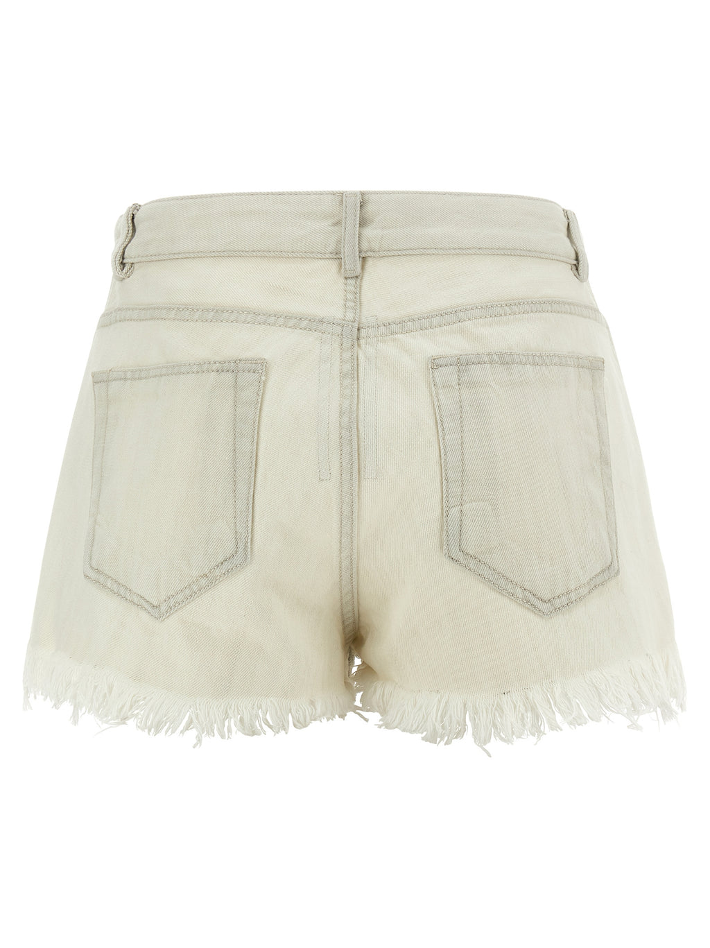 White Cotton Bermuda Shorts