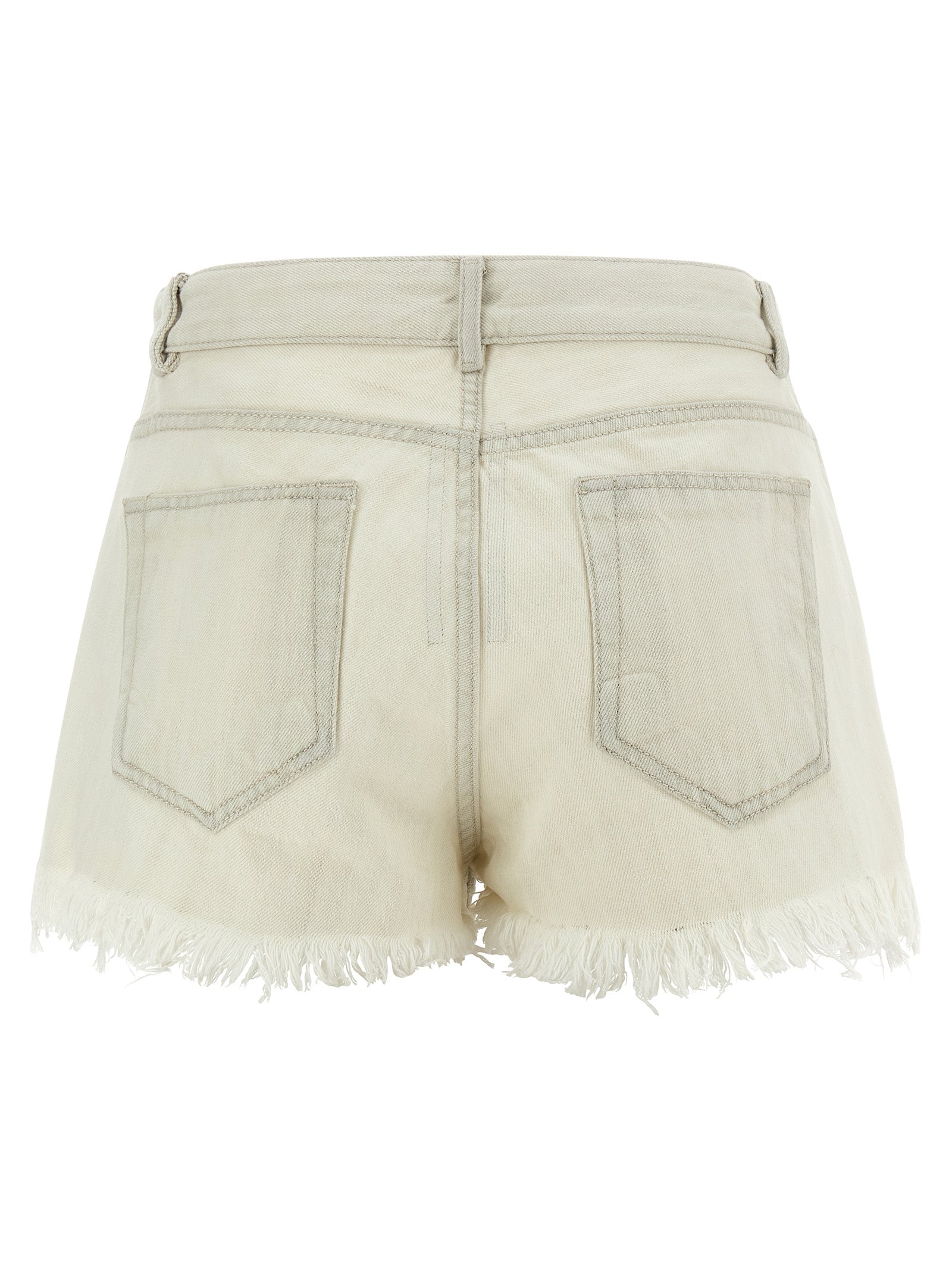 White Cotton Bermuda Shorts