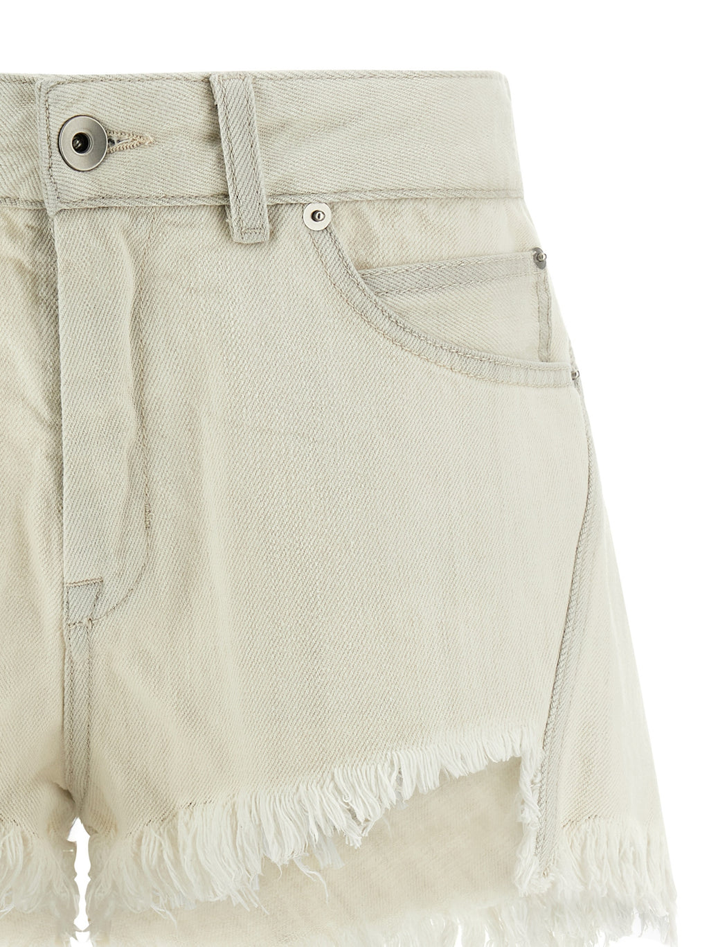 White Cotton Bermuda Shorts