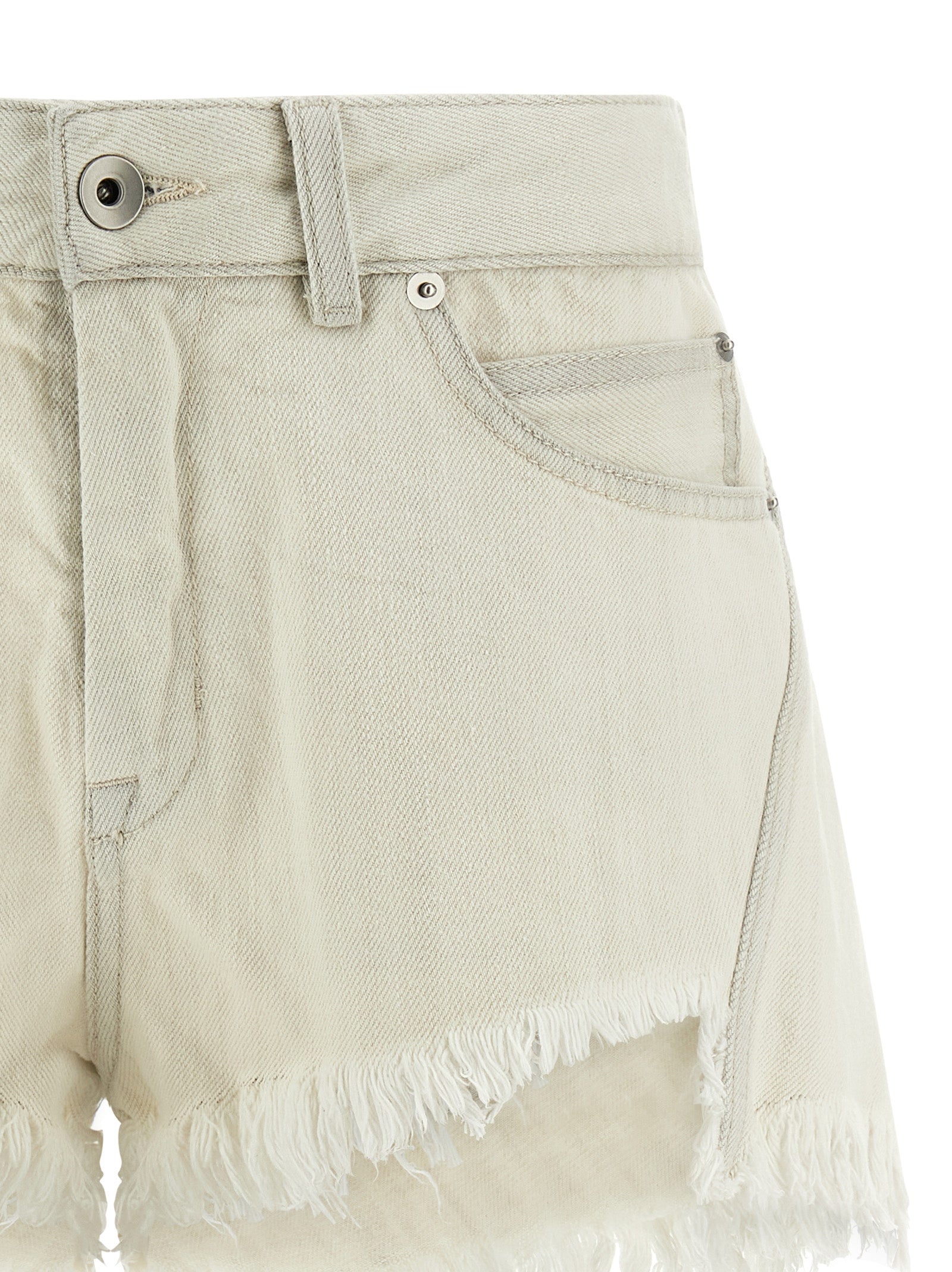 White Cotton Bermuda Shorts