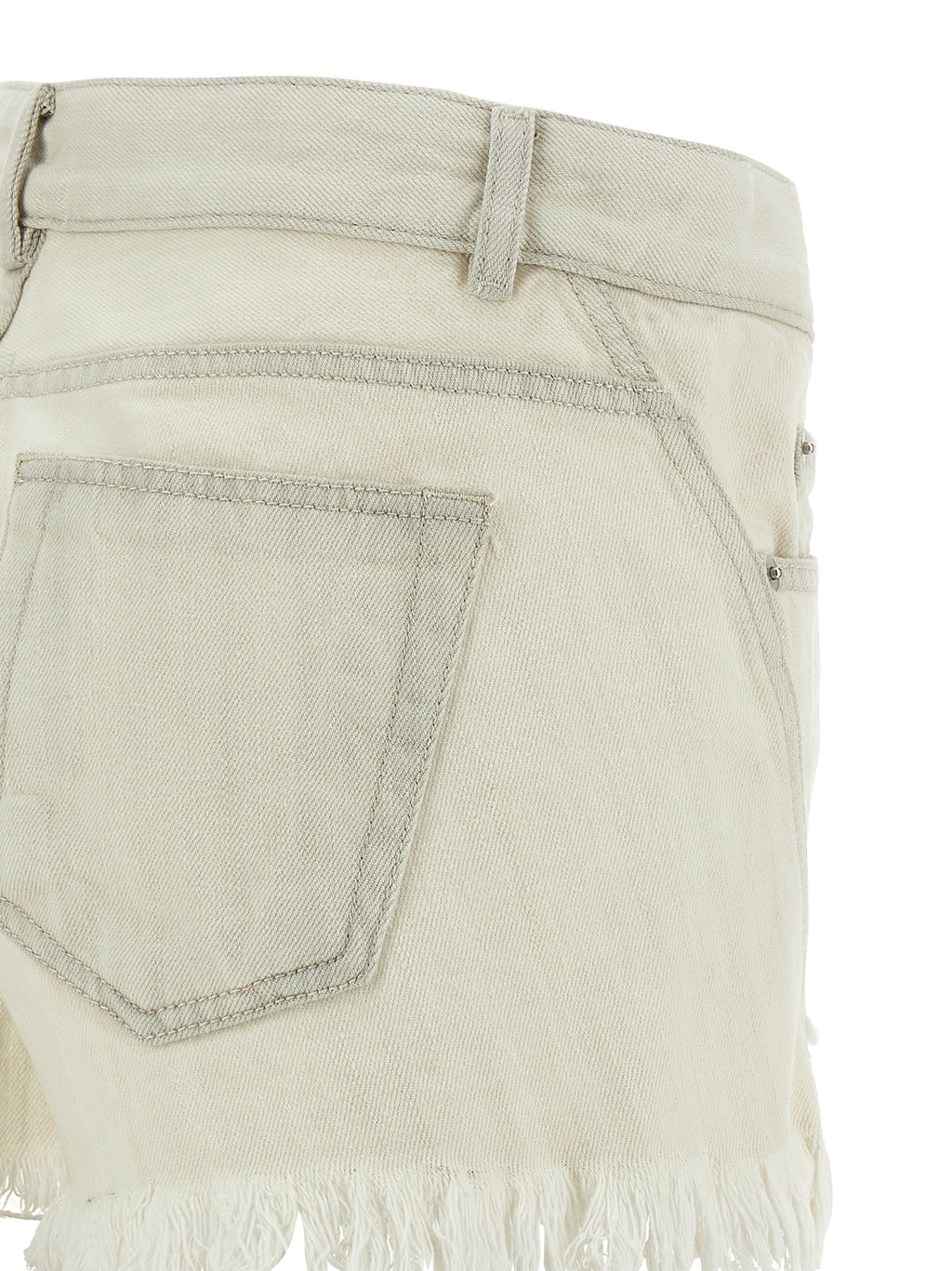 White Cotton Bermuda Shorts