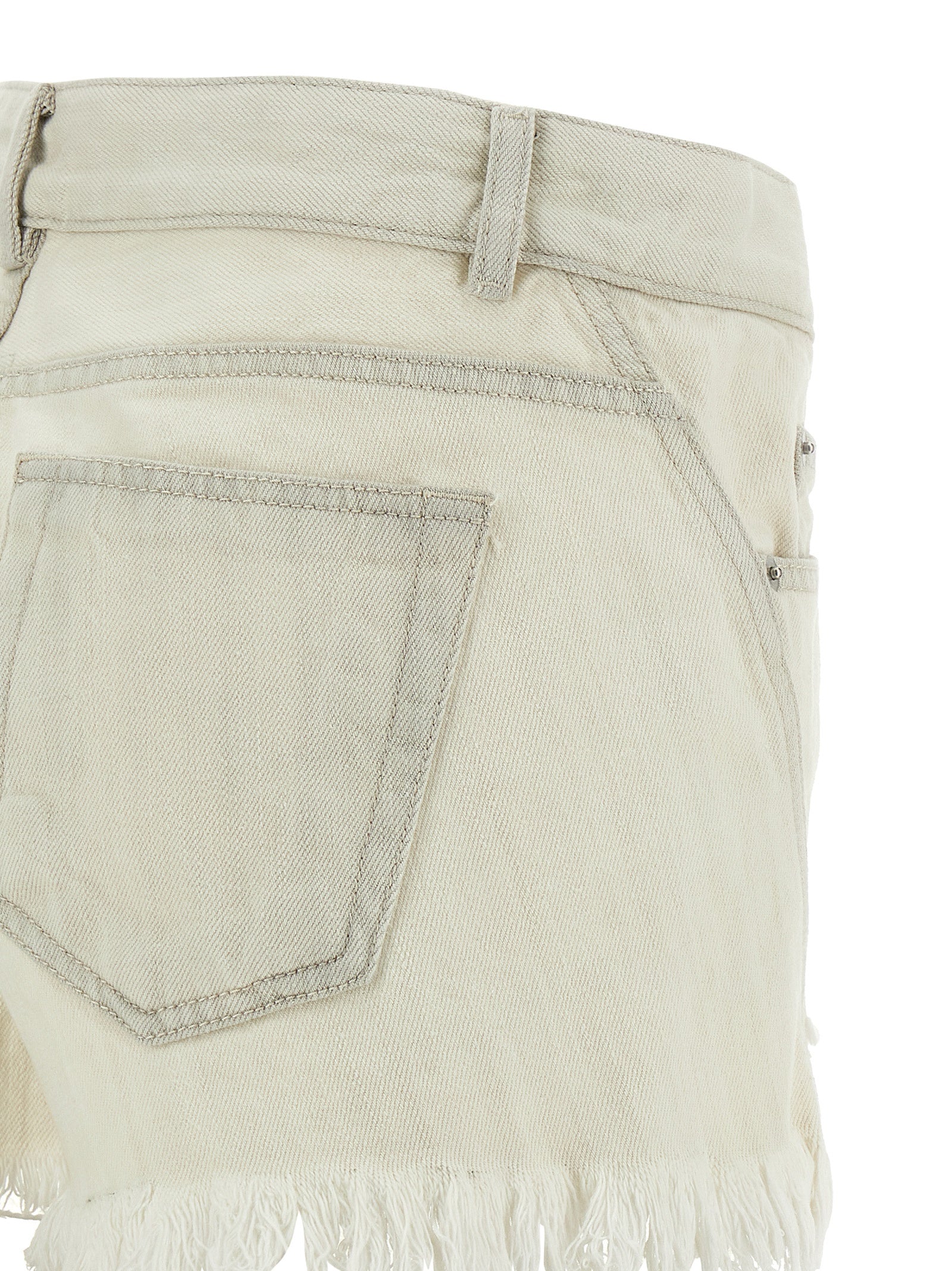 White Cotton Bermuda Shorts