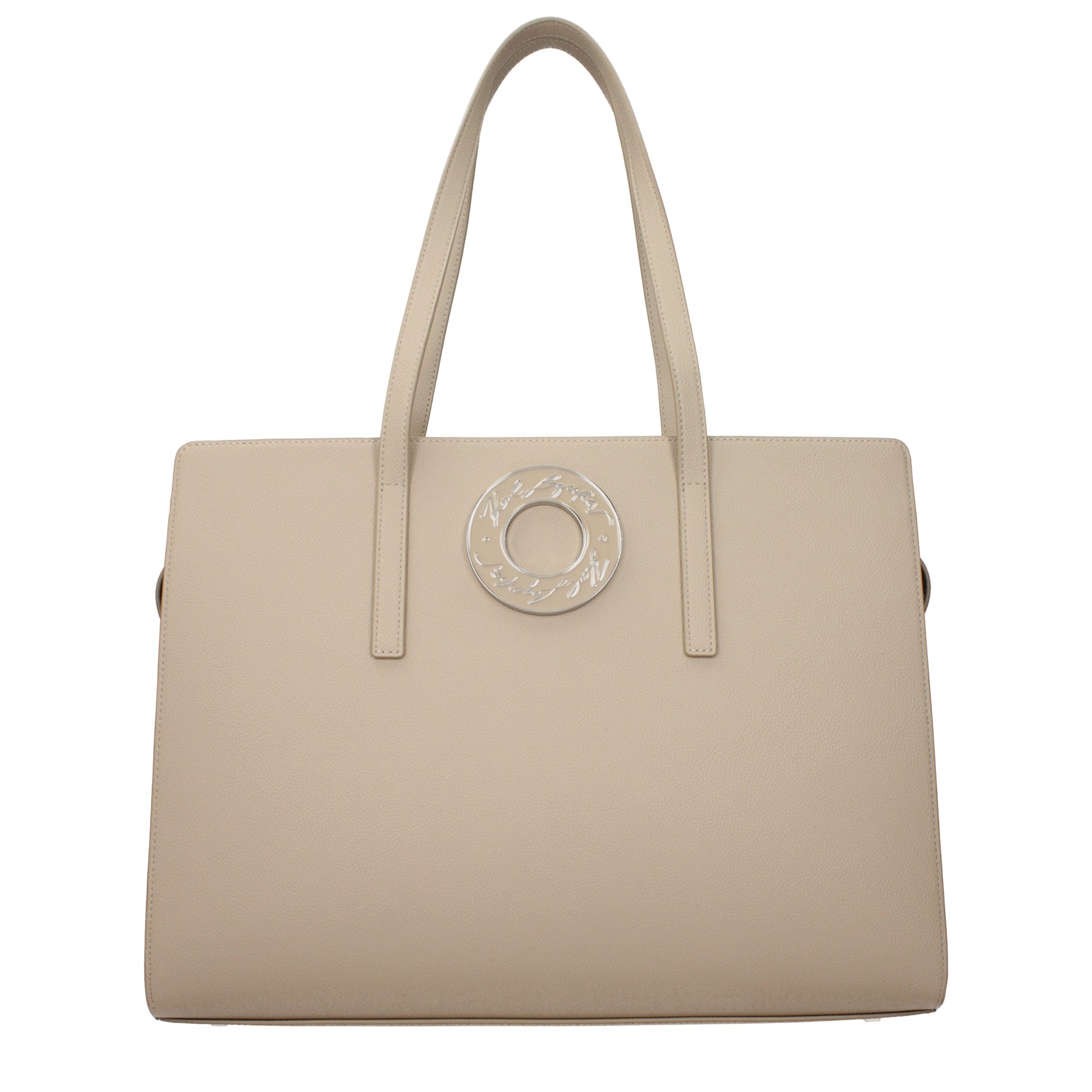 Beige Leather Shoulder Bag