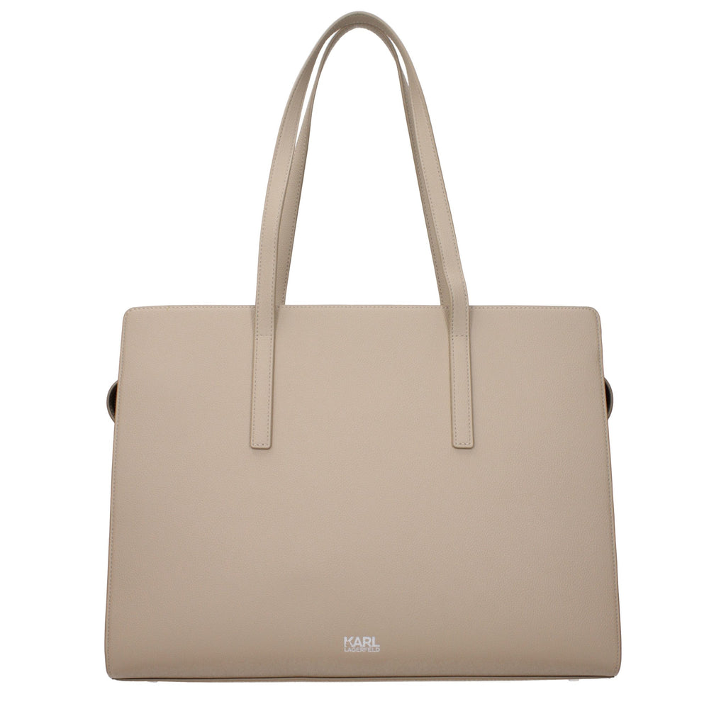 Beige Leather Shoulder Bag