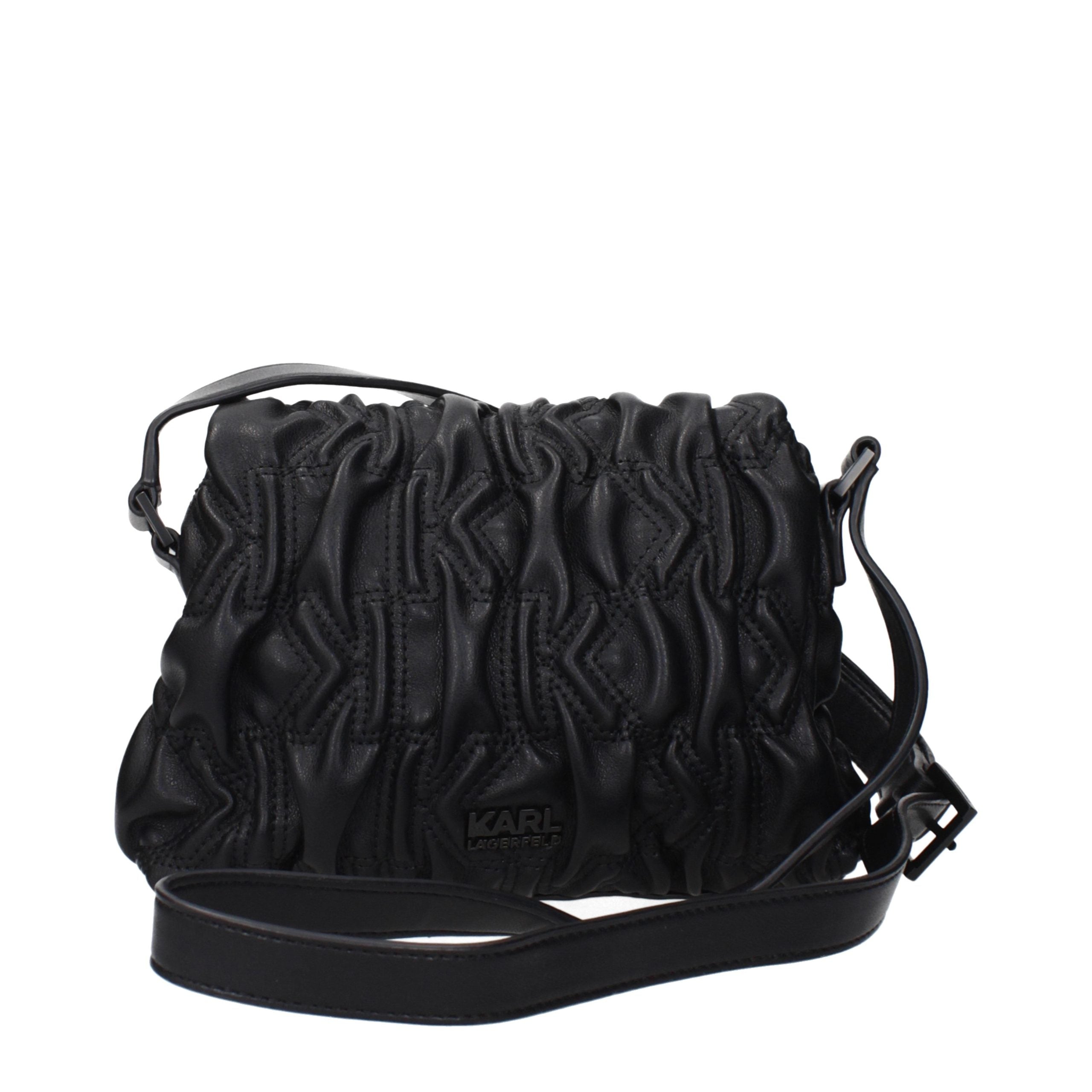 Black Polyester Crossbody Bag