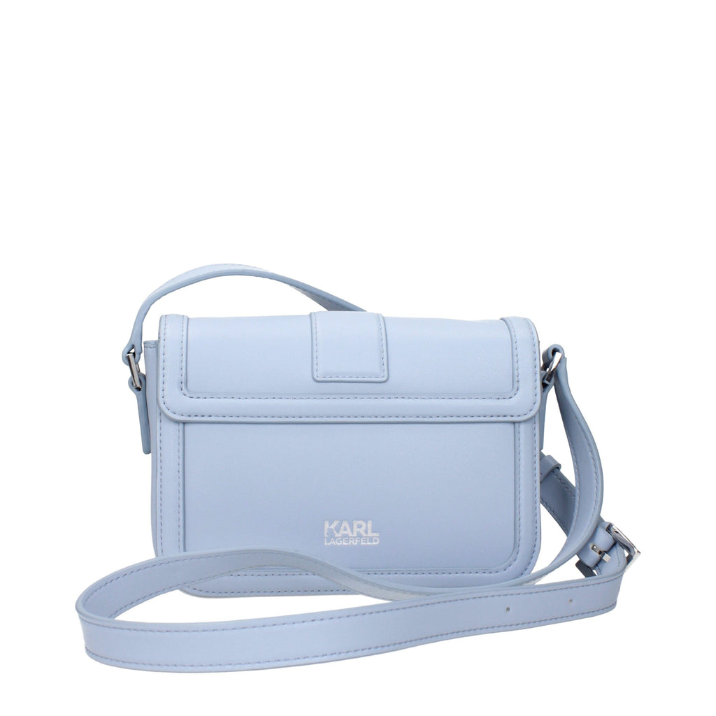 Light Blue Leather Crossbody Bag