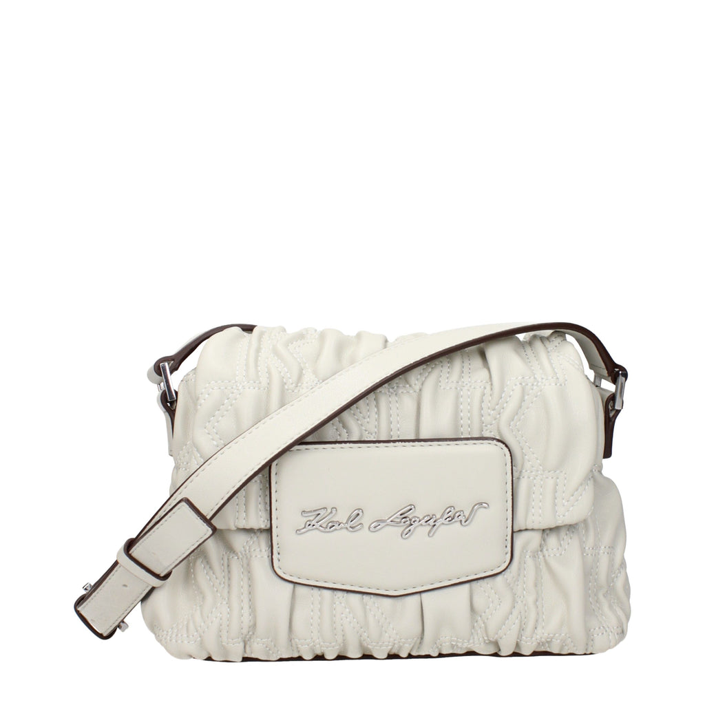 Gray Polyester Crossbody Bag