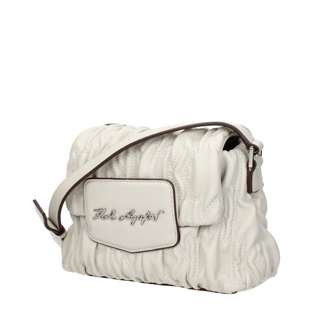 Gray Polyester Crossbody Bag