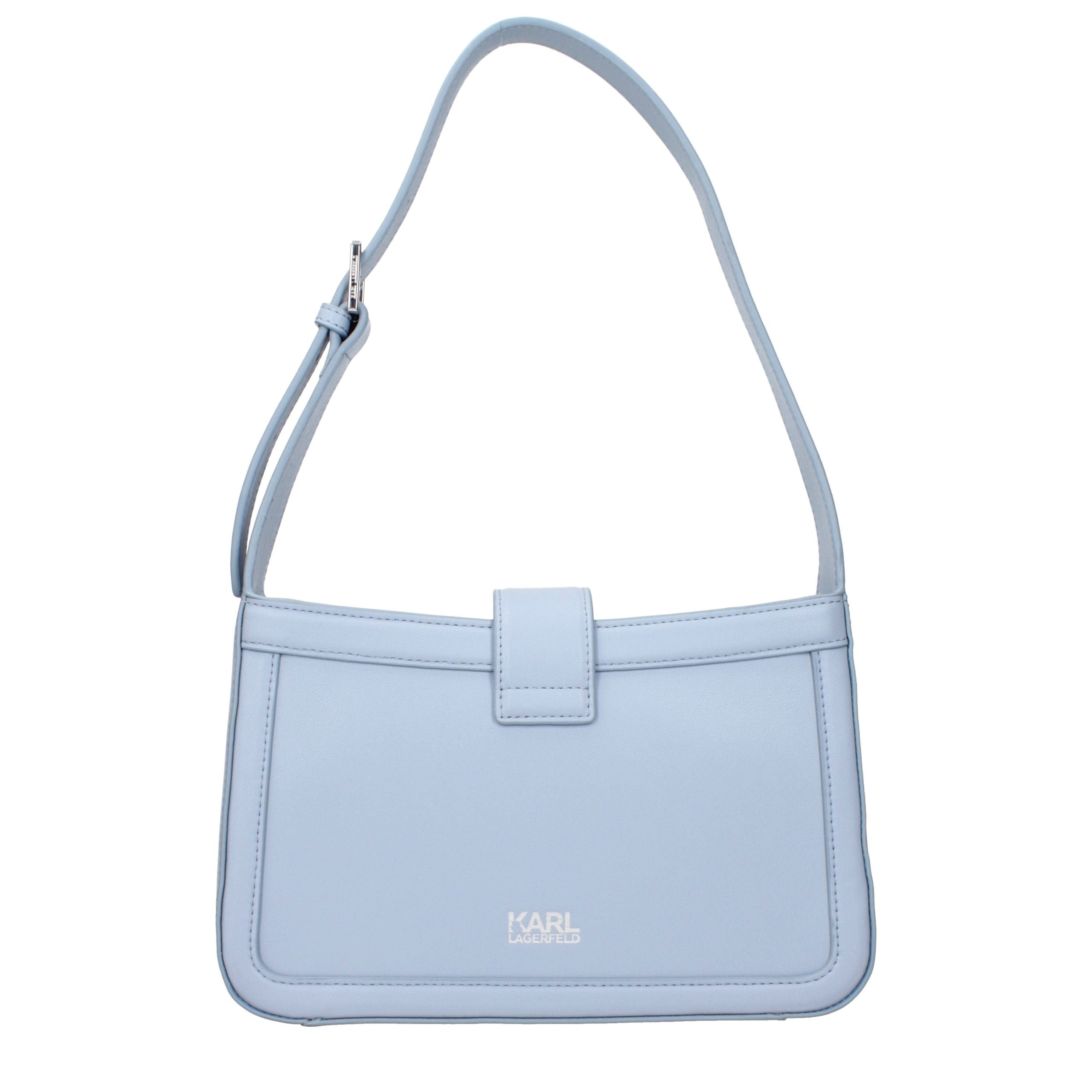 Light Blue Leather Shoulder Bag