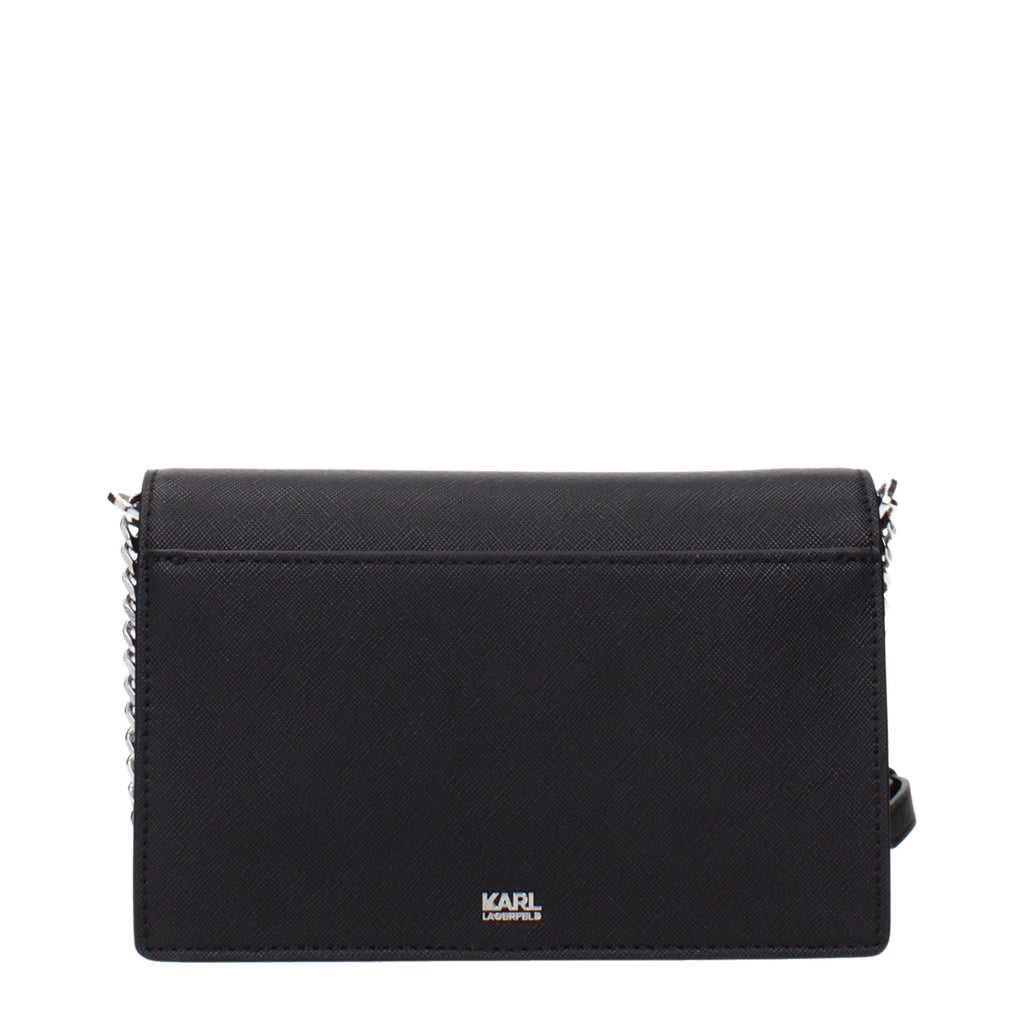 Black Polyethylene Crossbody Bag