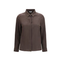 Brown Silk Dress Shirt