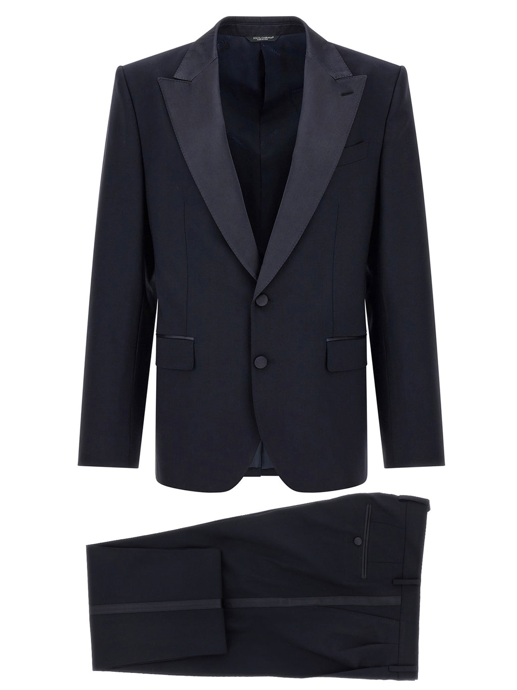Blue Virgin Wool Two-Piece Suit