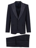 Blue Virgin Wool Two-Piece Suit
