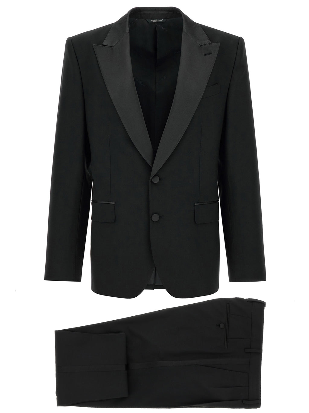 Black Virgin Wool Two-Piece Suit
