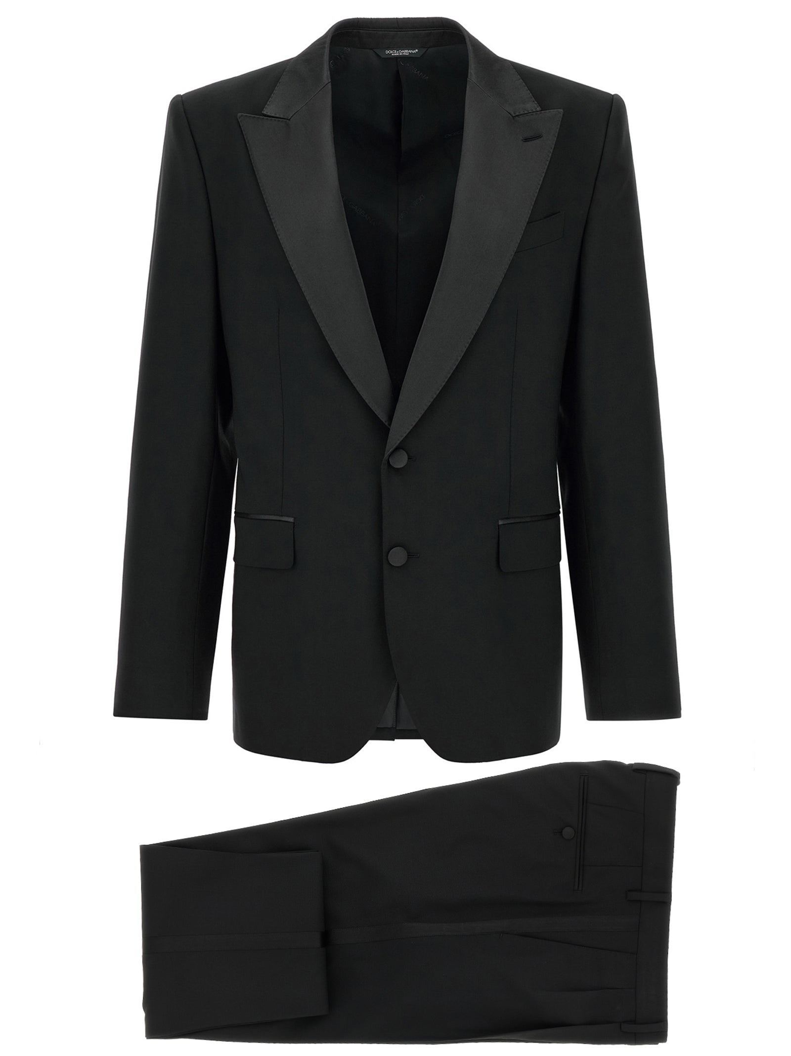 Black Virgin Wool Two-Piece Suit