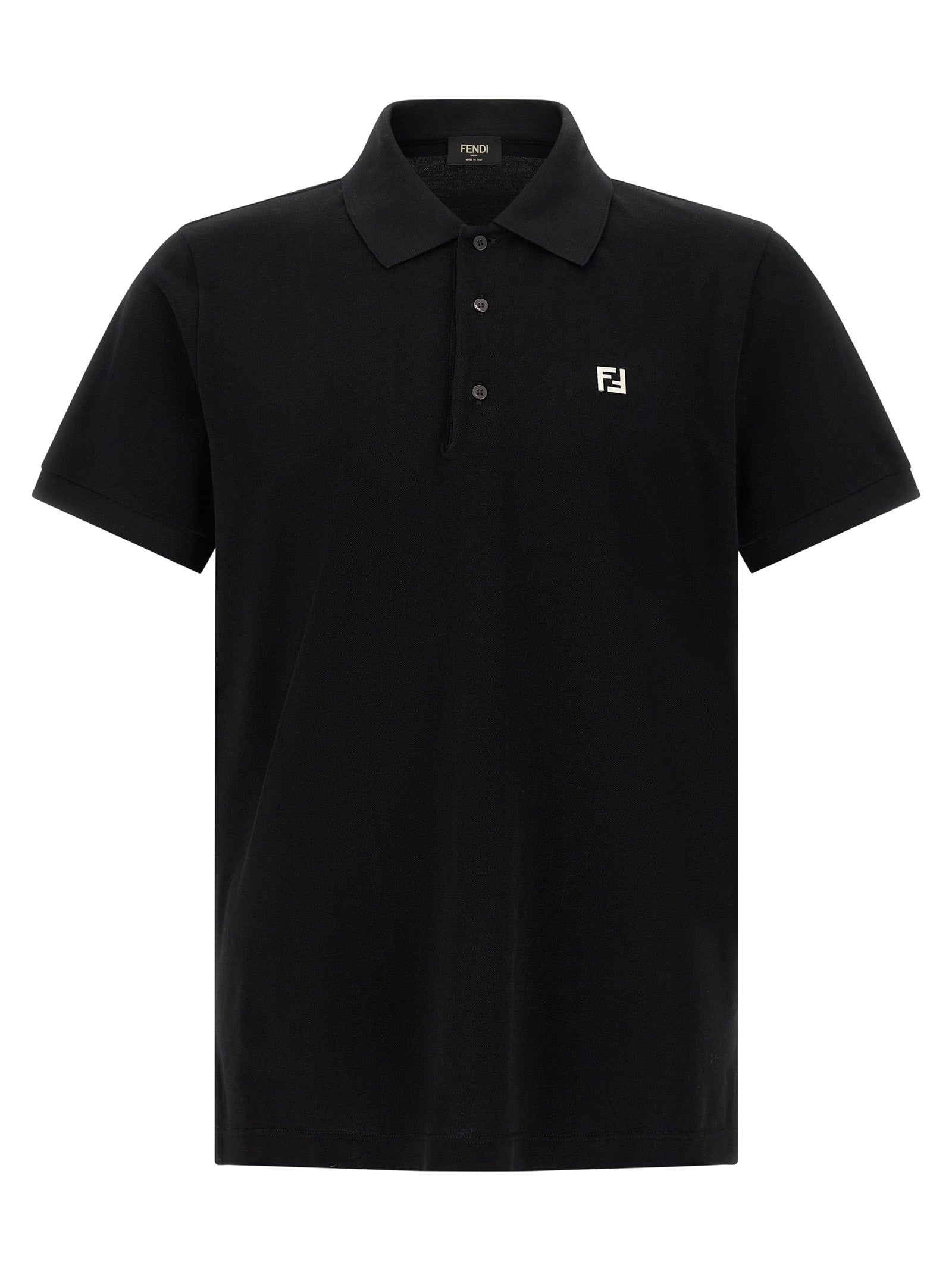 Black Cotton Polo Shirt
