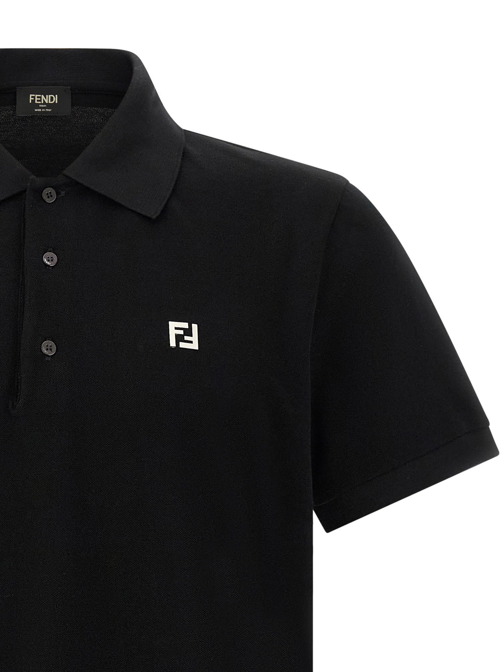 Black Cotton Polo Shirt
