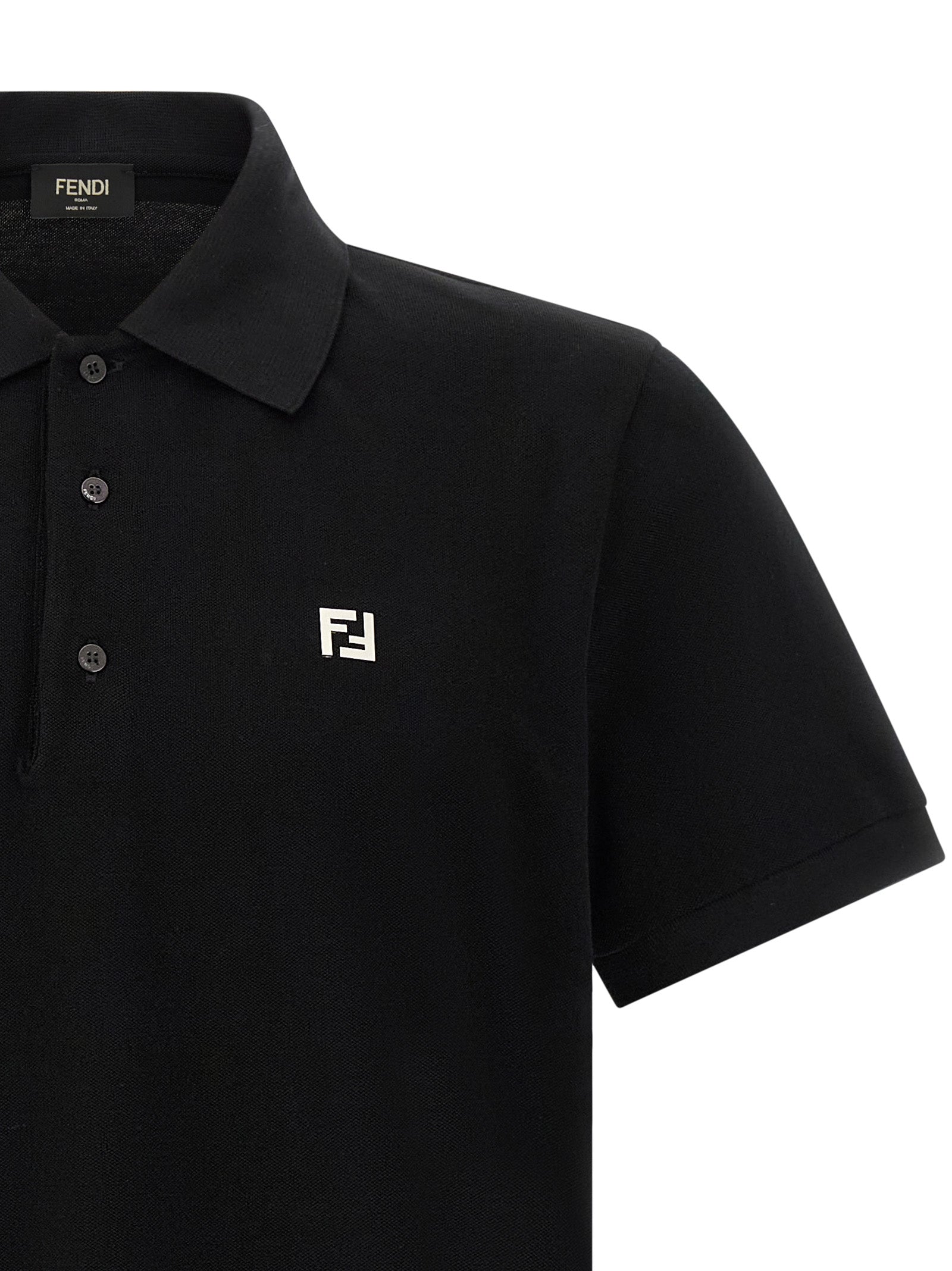 Black Cotton Polo Shirt