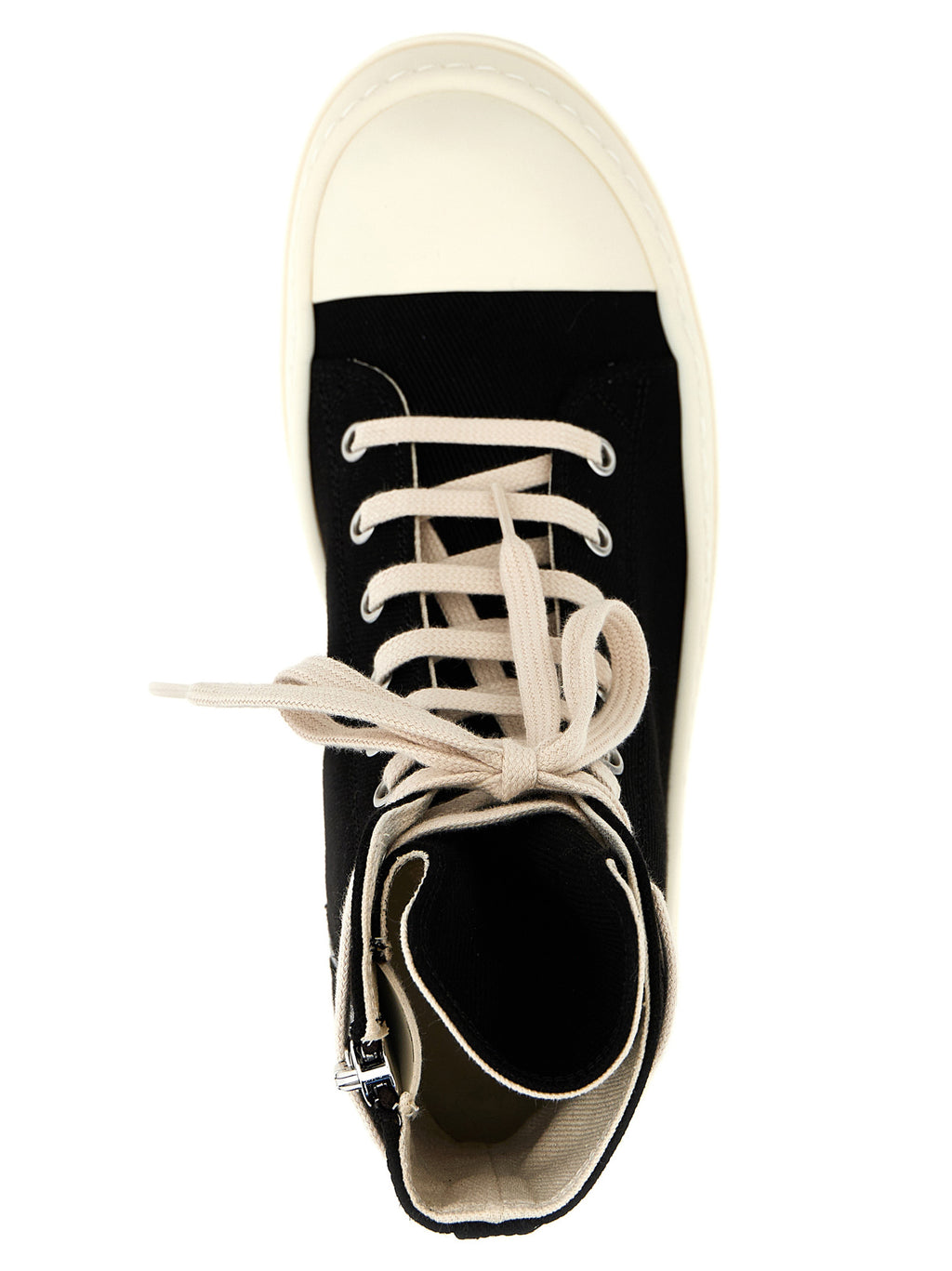 Black Cotton High Top Sneakers