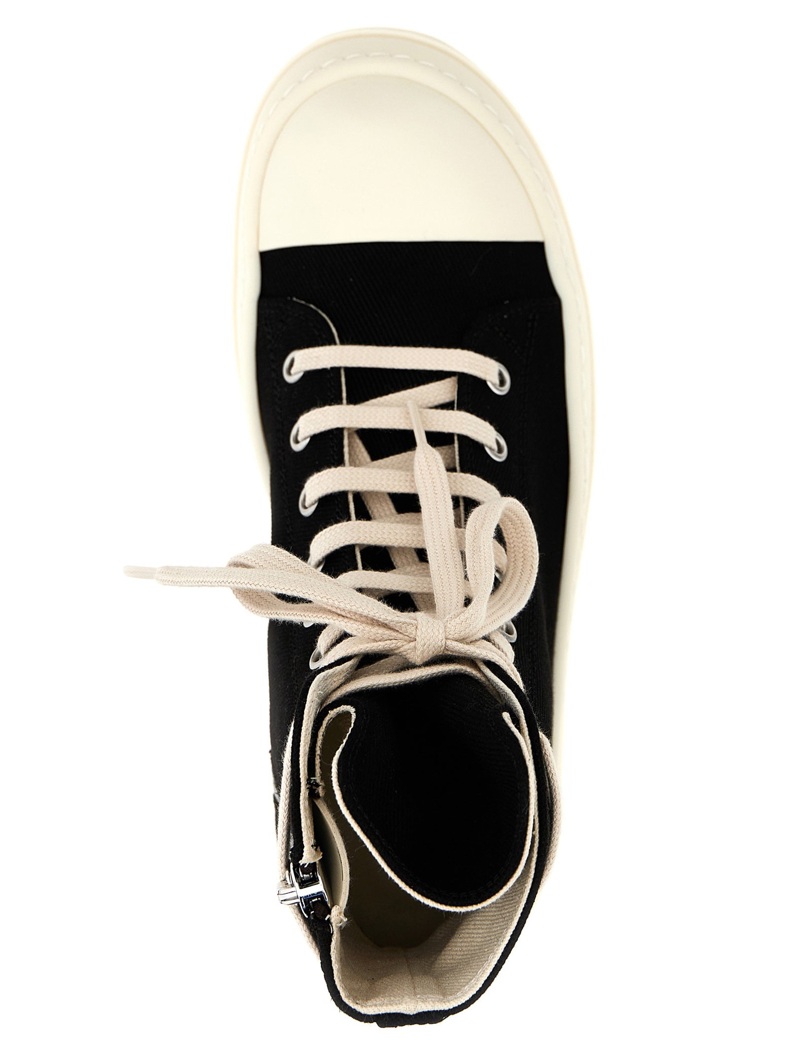 Black Cotton High Top Sneakers