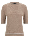 Beige Virgin Wool Cardigan