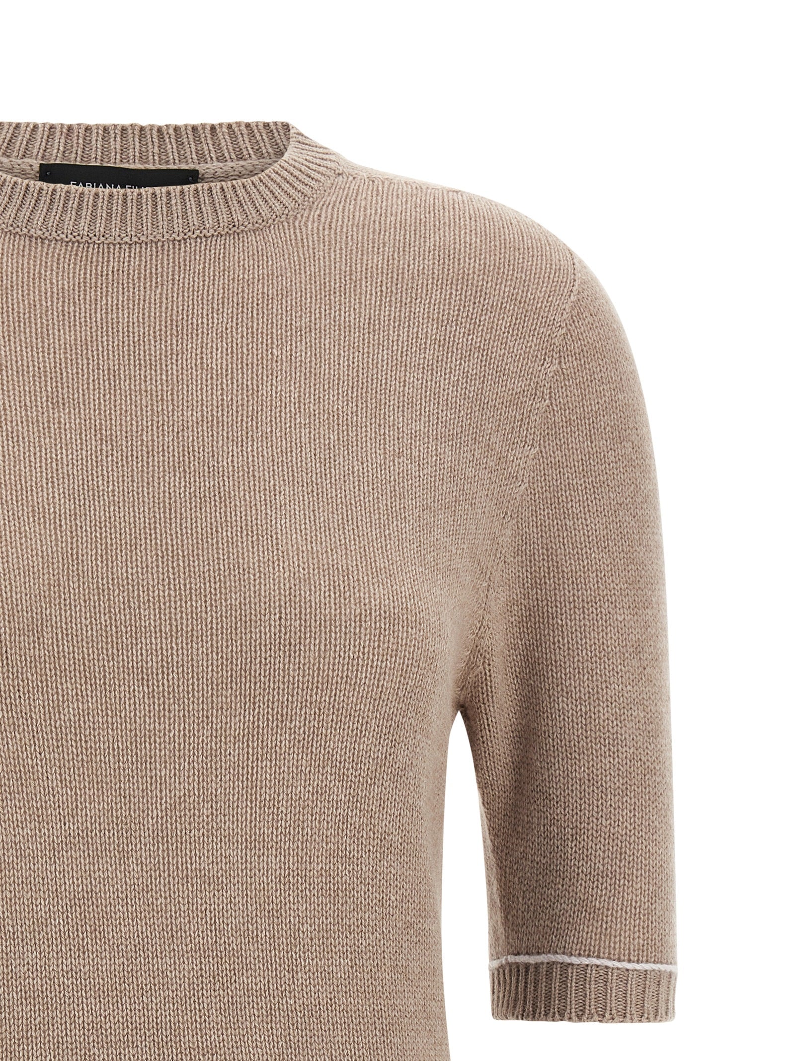 Beige Virgin Wool Cardigan