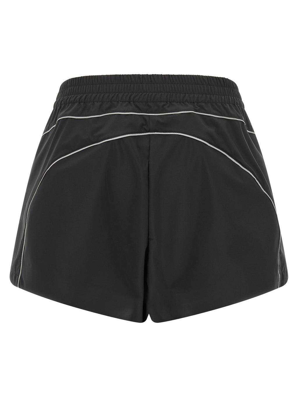 Black Polyester Bermuda Shorts