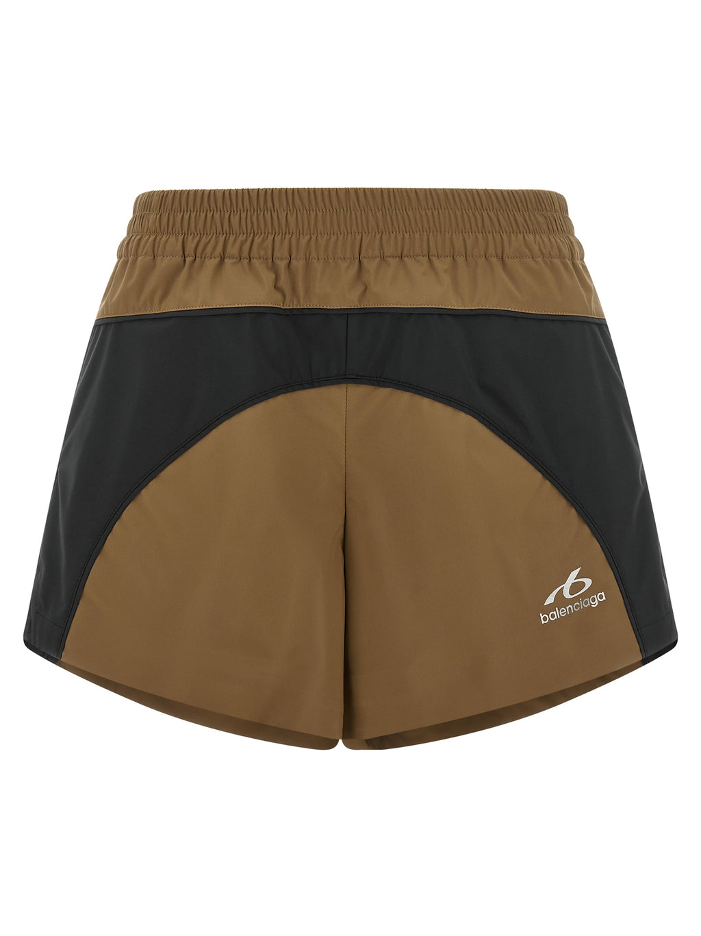 Brown Polyester Bermuda Shorts