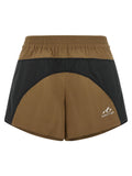 Brown Polyester Bermuda Shorts