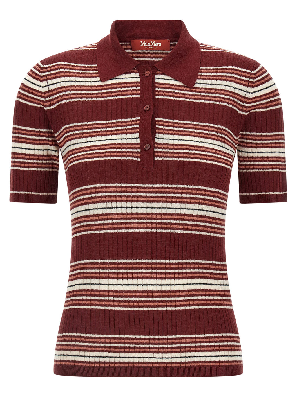 Bordeaux Silk Polo Shirt