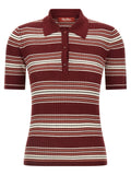 Bordeaux Silk Polo Shirt