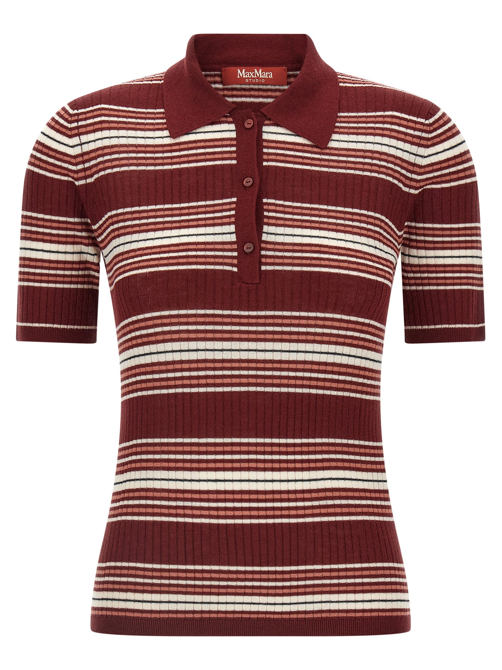 Bordeaux Silk Polo Shirt