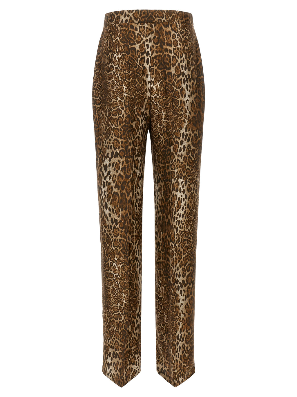 Brown Silk Casual Pants