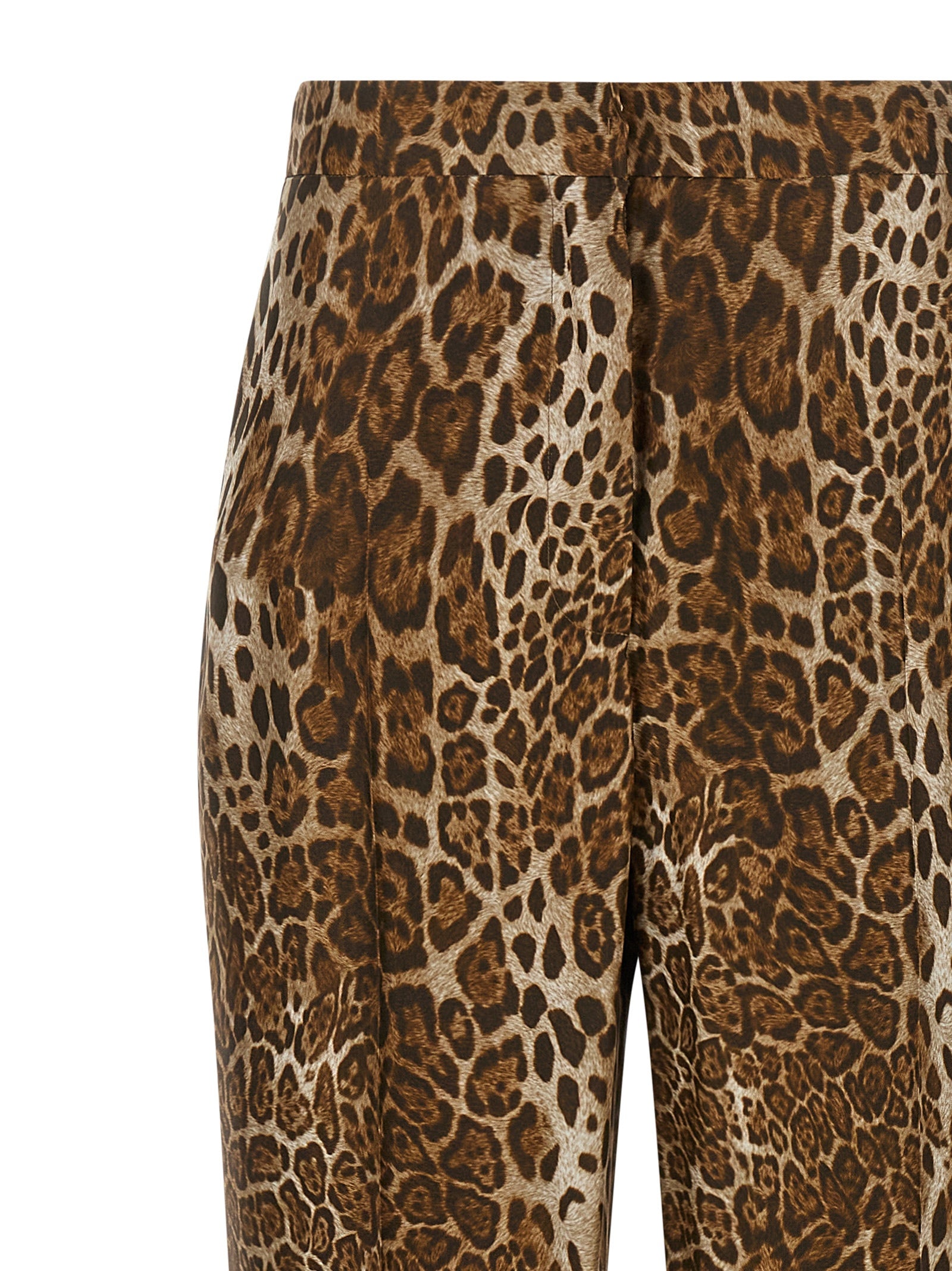 Brown Silk Casual Pants