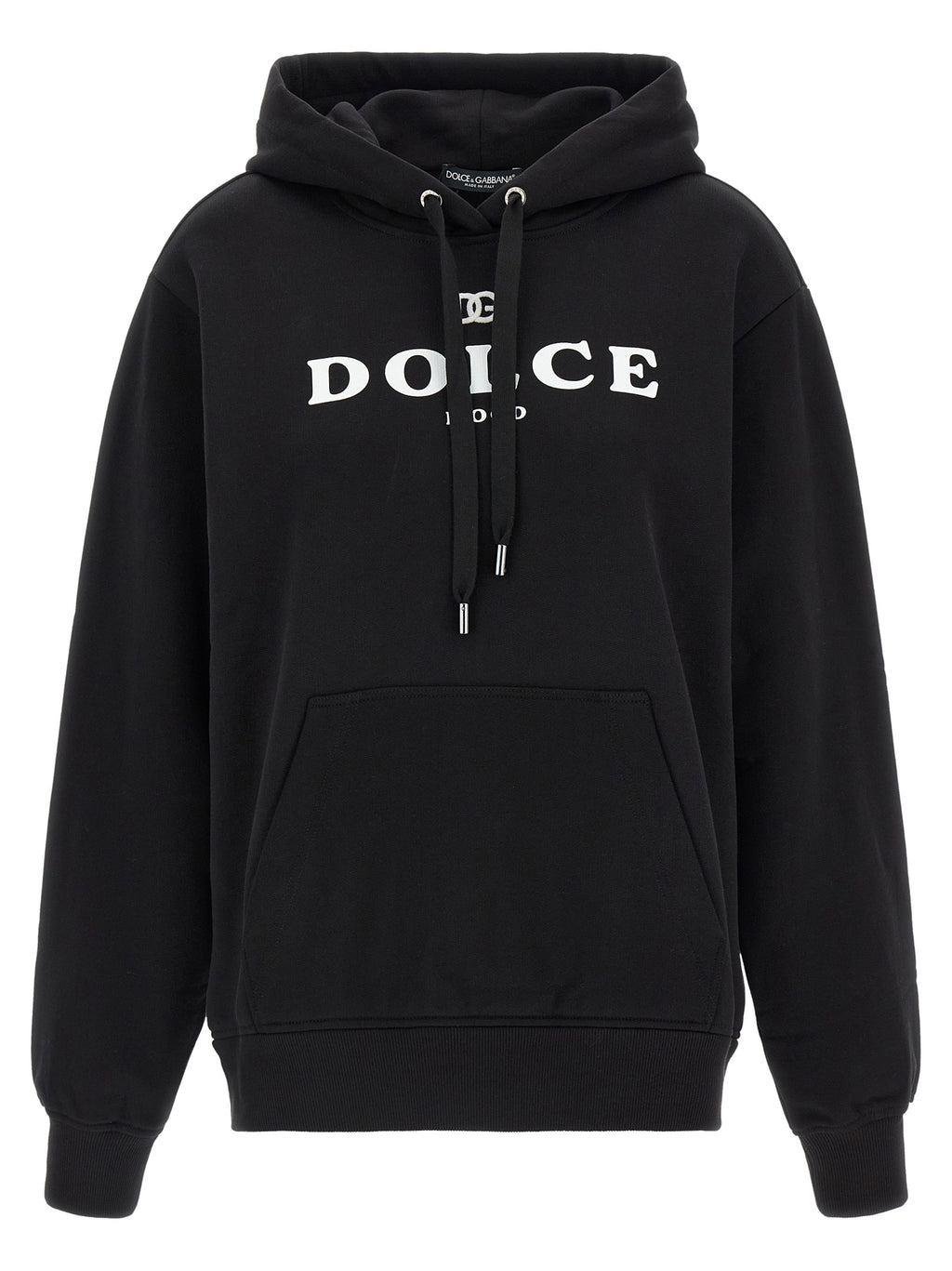 Black Cotton Hoodie