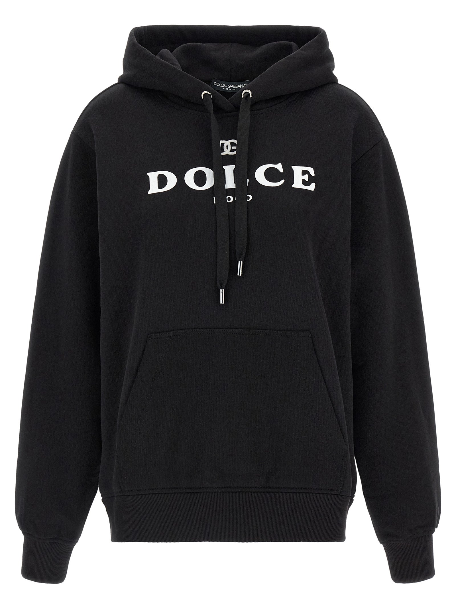 Black Cotton Hoodie