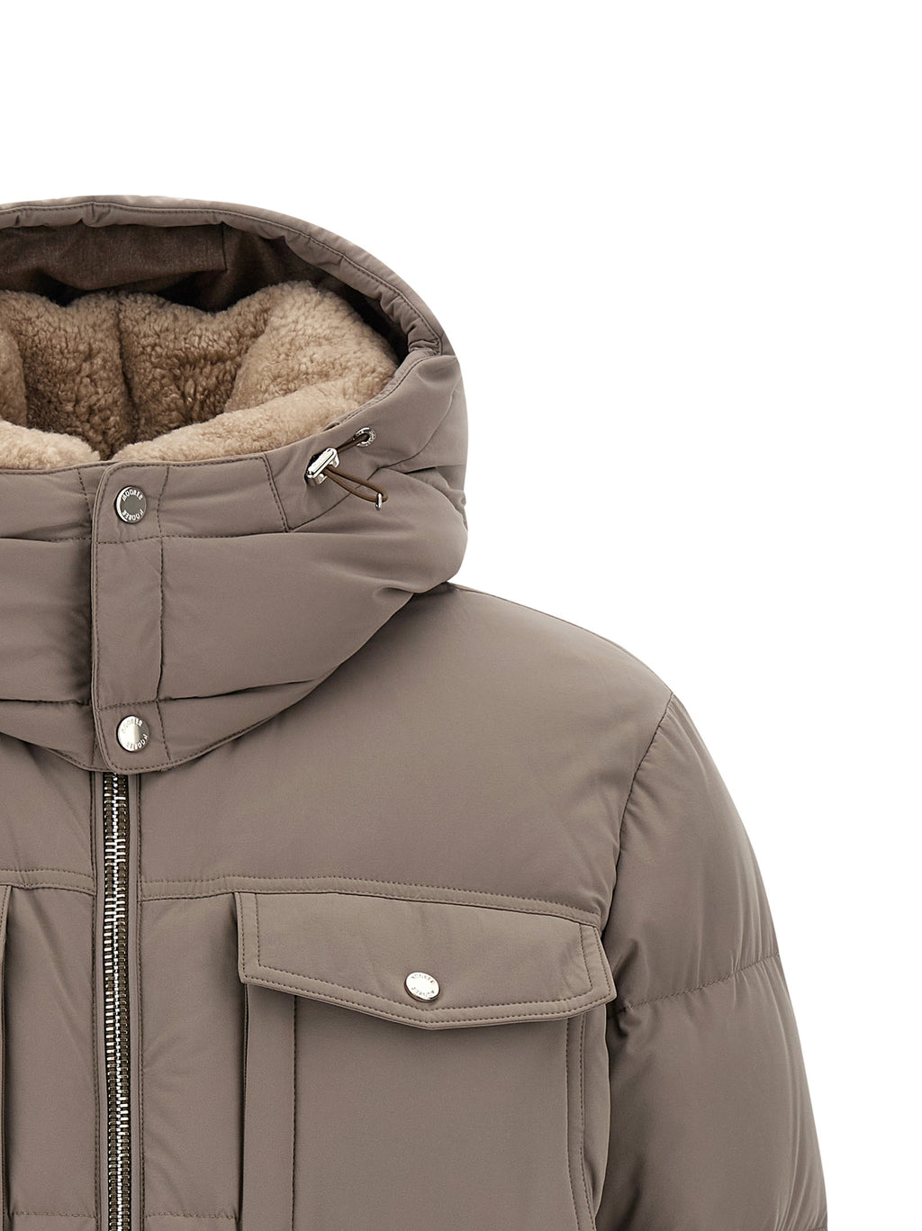 Gray Wool Bomber