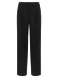 Black Virgin Wool Casual Pants
