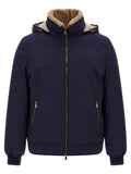 Blue Polyamide Full-Length Jacket