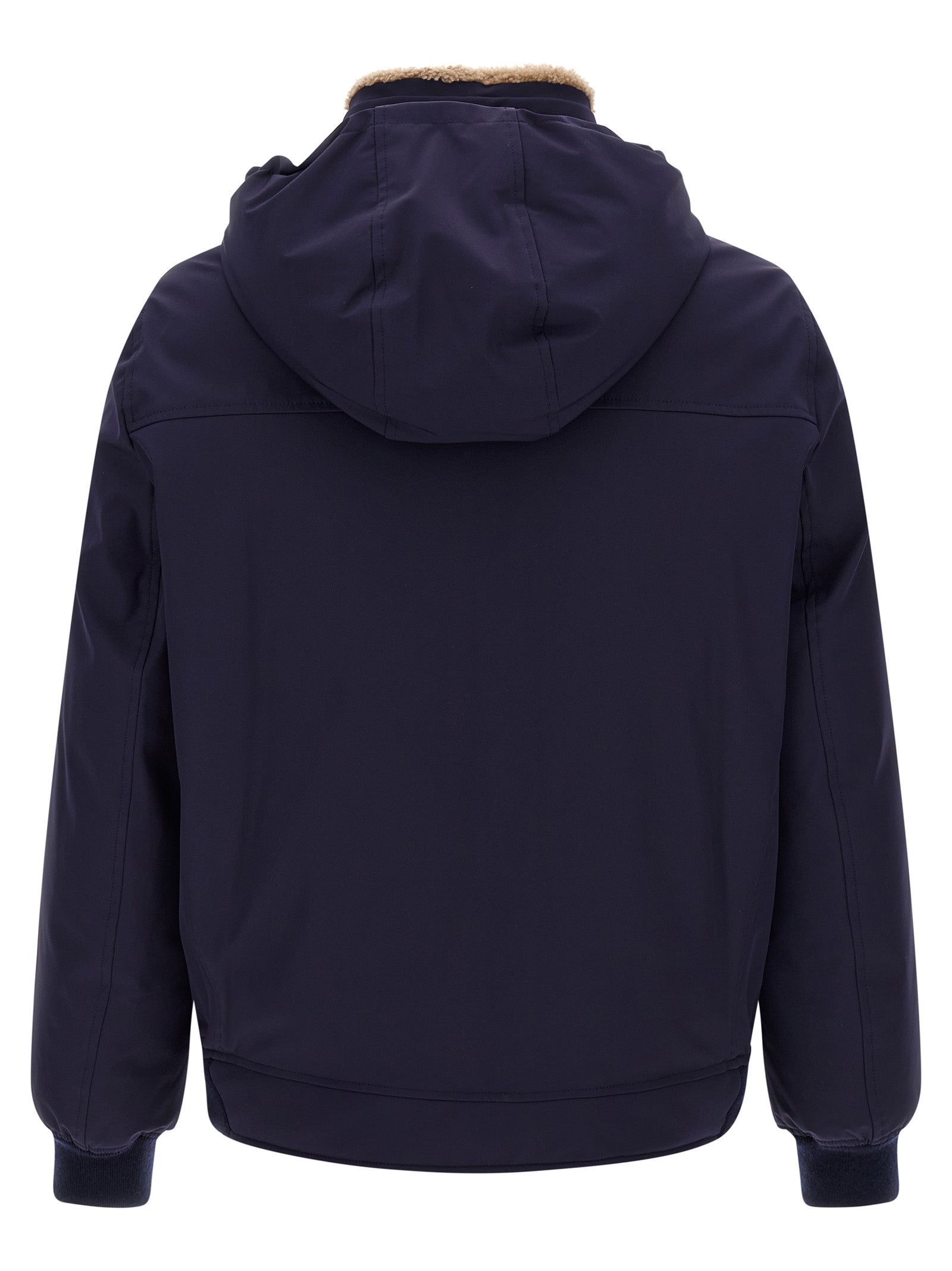 Blue Polyamide Full-Length Jacket