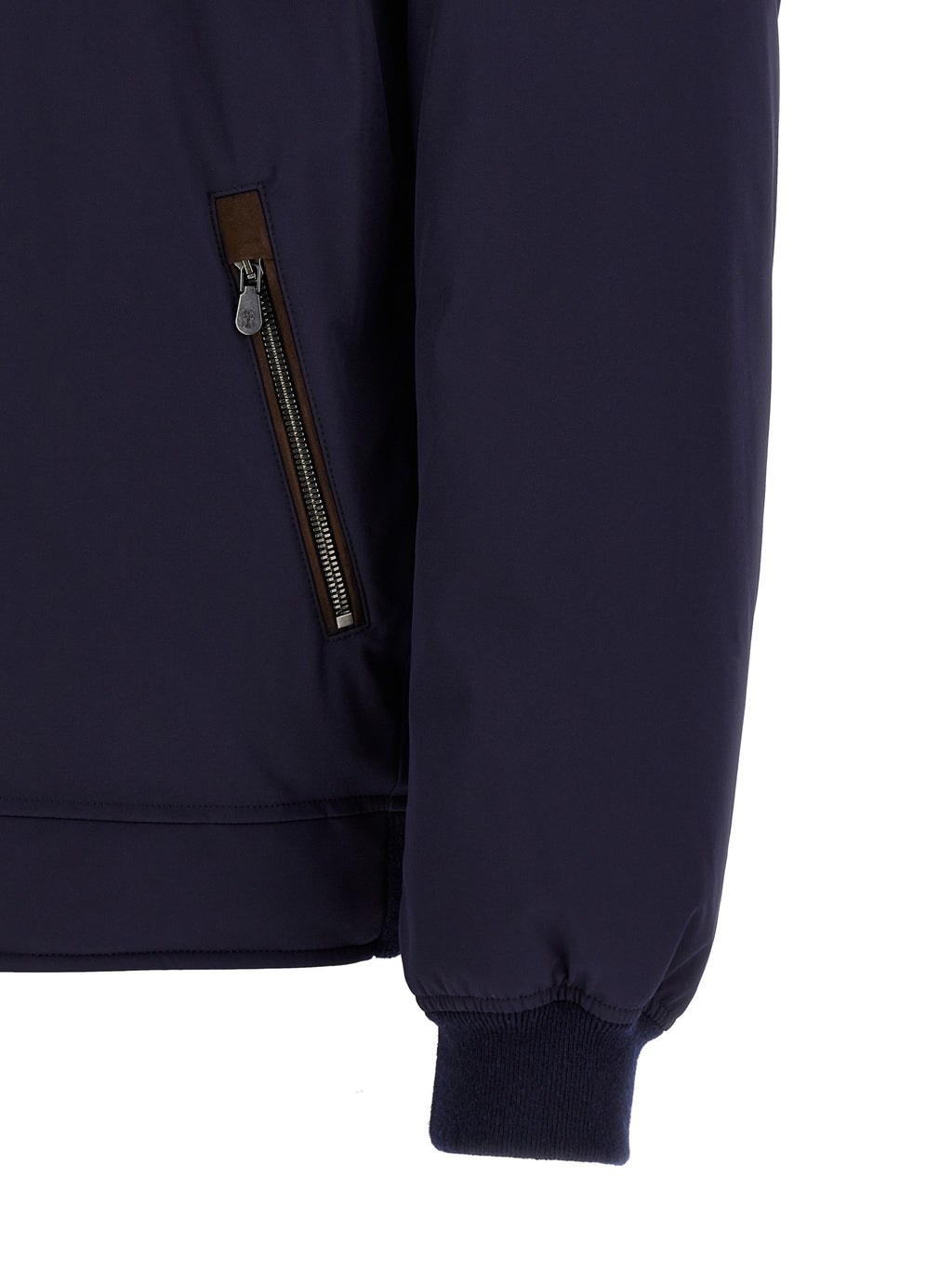 Blue Polyamide Full-Length Jacket