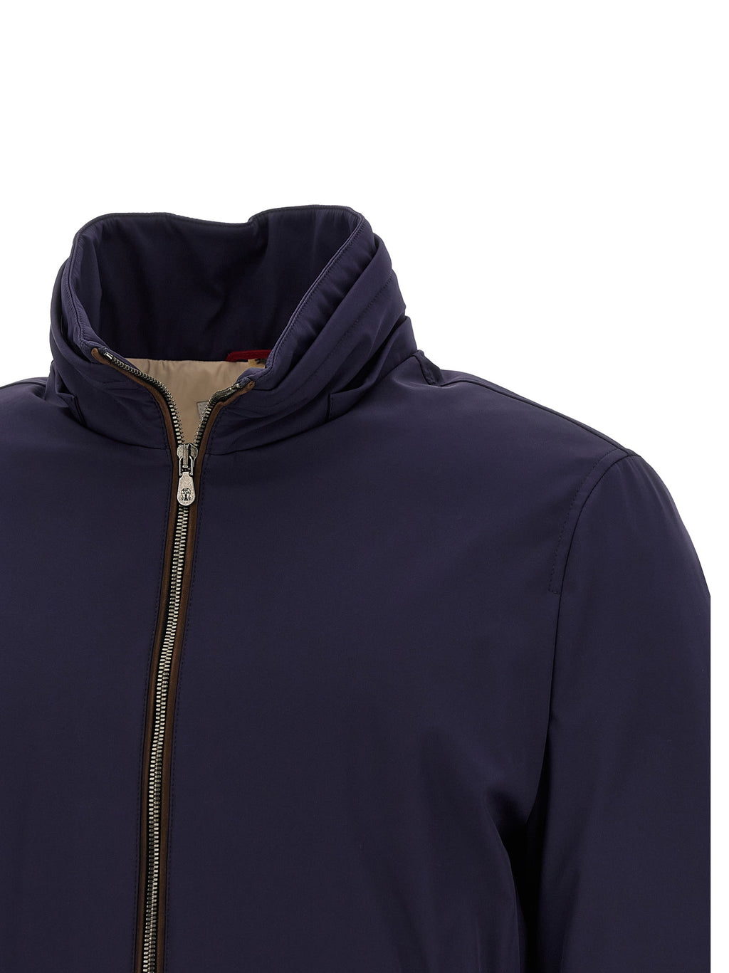 Blue Polyamide Full-Length Jacket
